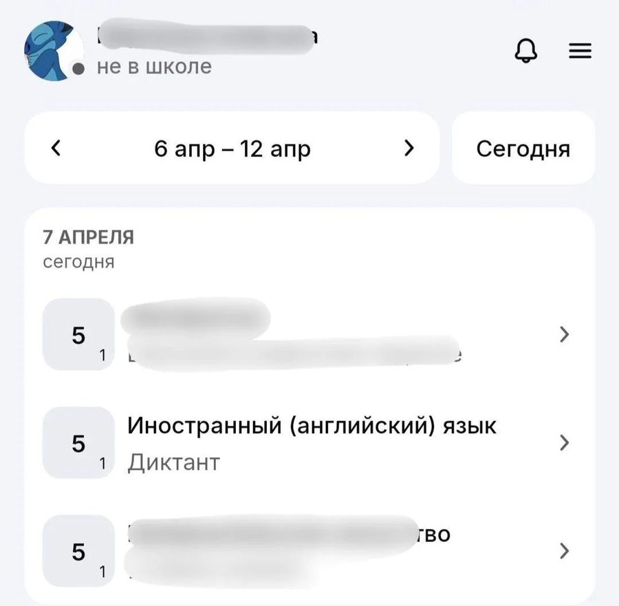 Электронный дневник ученика